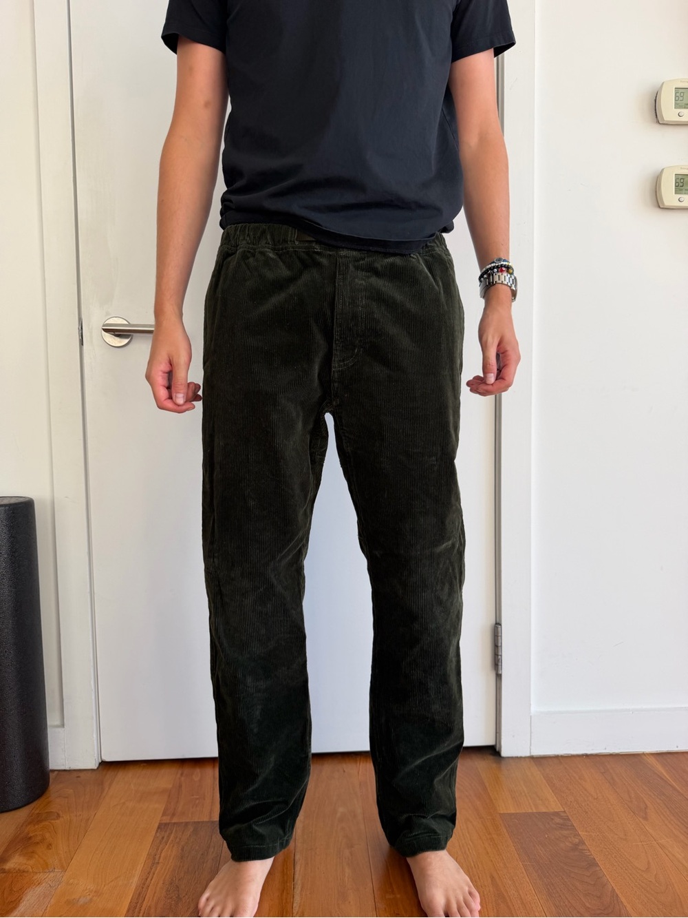 Vintage Dark Olive Corduroy Pants - Relaxed Fit